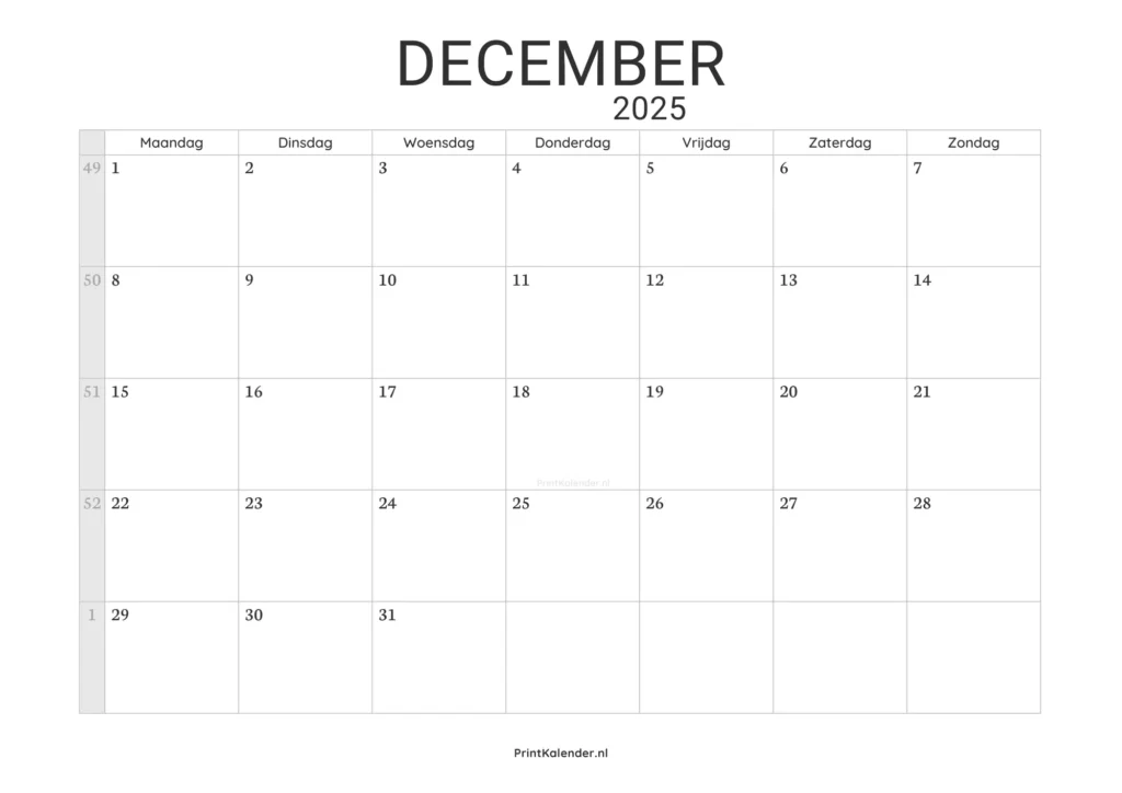 kalender December 2025 pdf