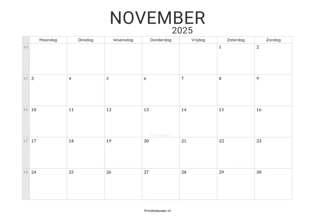 kalender November 2025 pdf
